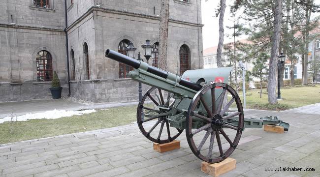 77 yıllık Sahra Topu, Kayseri Lisesi'nde sergilenmeye başladı