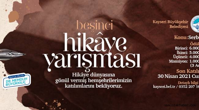 Kayseri Büyükşehir Belediyesi'nden hikaye yarışması