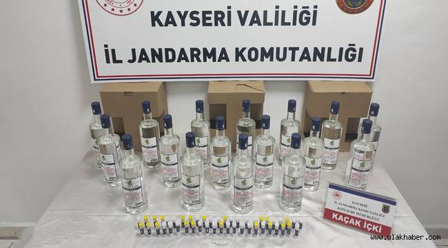 Kayseri'de kaçak alkol üretiminde kullanılan malzemeler ele geçirildi