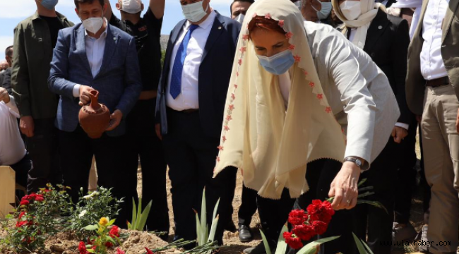 Akşener, Isparta İl Başkanı Mustafa Şimşek'in kabrini ziyaret etti