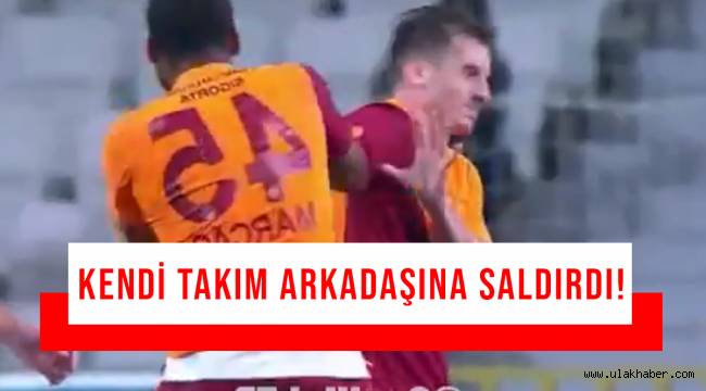 Galatasaray'da işler karıştı! Marcao takım arkadaşı Kerem'e saldırdı, kırmızı kart gördü!