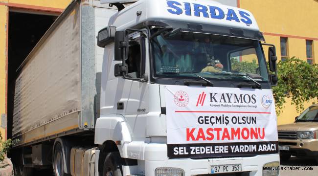 KAYMOS'tan afet bölgesine yardım TIR'ı