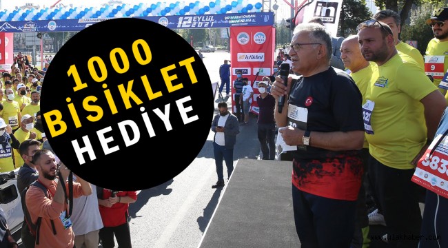 Başkan Büyükkılıç'tan 1000 bisiklet hediye