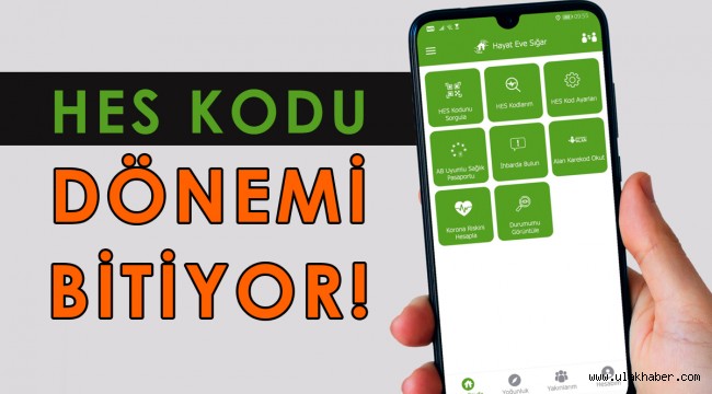 Pandemiyle mücadelede HES kodu devri kapanıyor!