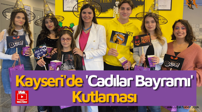 Kayseri'de hizmet veren dil okulunda Cadılar Bayramı kutlaması