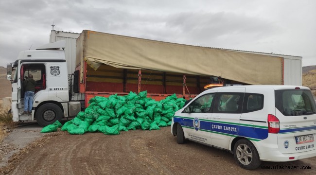 Kayseri'de 12 ton kaçak kömür ele geçirildi