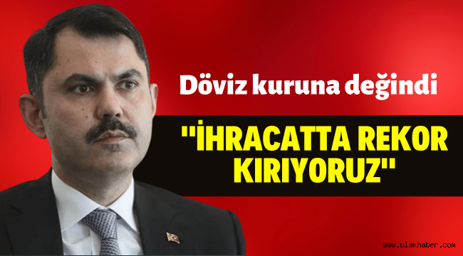 Bakan Kurum'dan döviz açıklaması