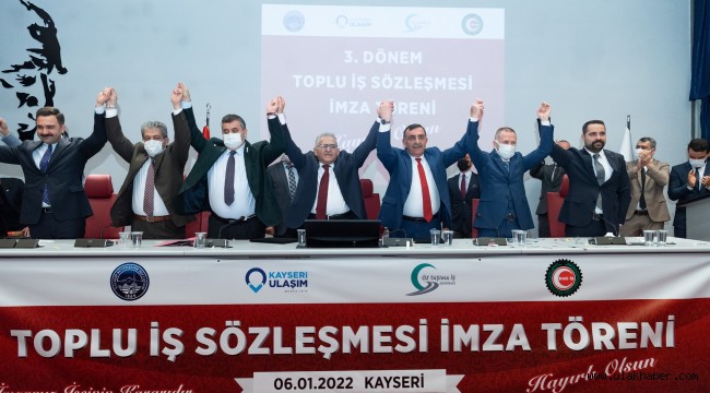 Büyükşehir'de bayram havasında toplu iş sözleşmesi töreni