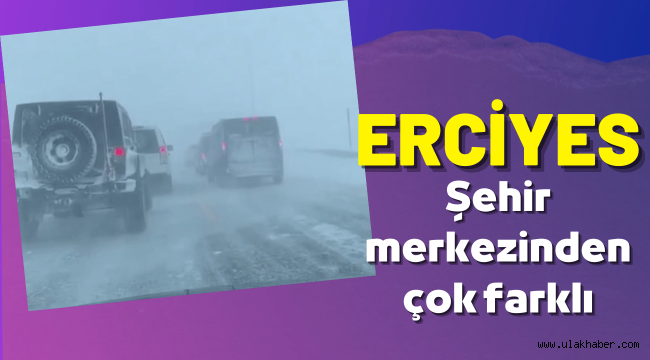 Erciyes'te kar ve sis etkili