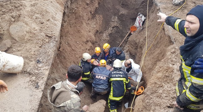 Göçük altında kalan işçi kurtarıldı