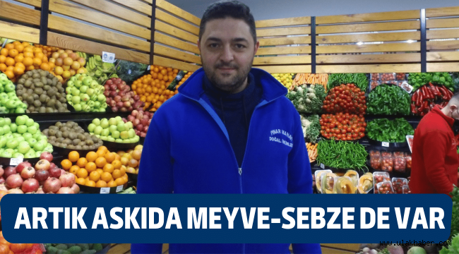 Kayseri'de askıda meyve sebze uygulaması