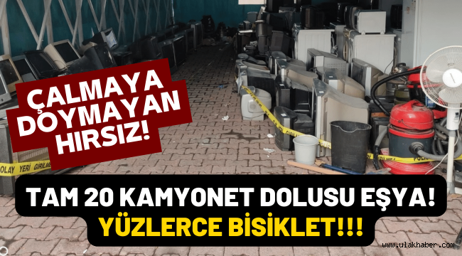 Kayseri'deki hırsızlık operasyonunda 20 kamyonet dolusu eşya ele geçirildi!