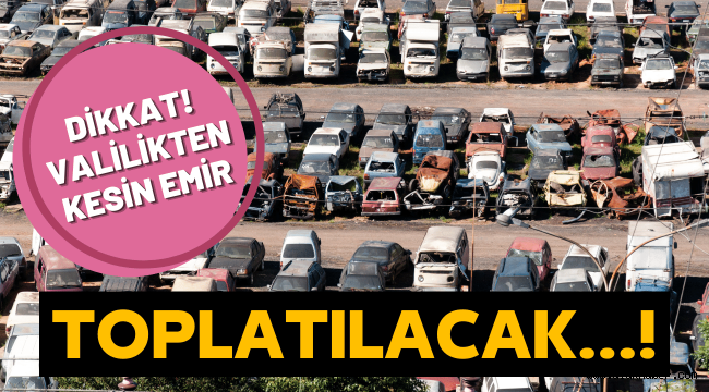 Park halindeki hurda ve terk edilen araçlar kaldırılıyor