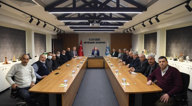 Başkan Büyükkılıç Melikgazi muhtarlarını dinledi