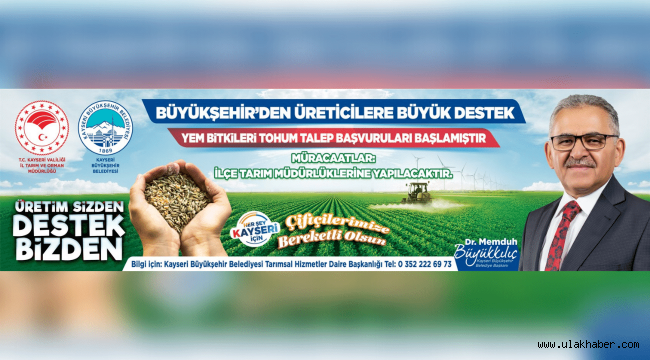 Büyükşehir'den çiftçilere yem bitkisi tohumu desteği