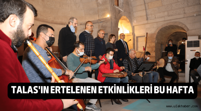 Talas Belediyesi haftaya bir konser, bir sergi ile damga vuracak