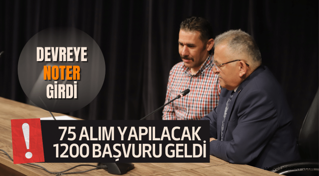 Büyükşehir'in 75 kişilik işçi alımına 1200 kişi başvurdu!