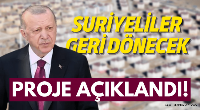 Cumhurbaşkanı Erdoğan duyurdu: 1 milyon Suriyeli'nin geri dönüşü için proje!