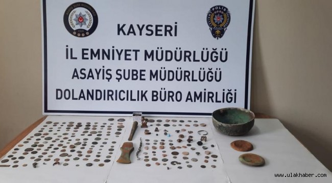 Kayseri'de tarihi eser kaçakçıları yakalandı