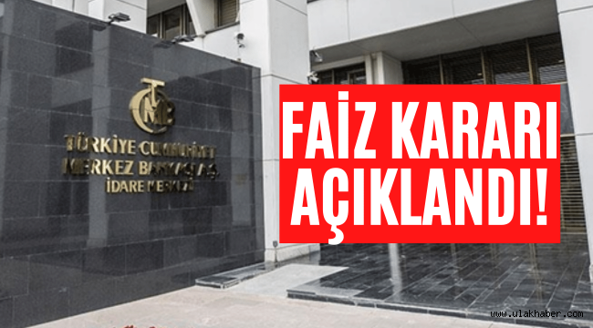 Merkez Bankası Mayıs ayı faiz kararını açıkladı