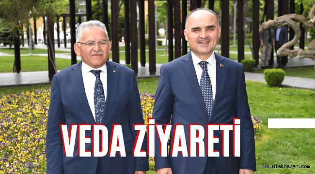 Merkeze atanan Vali Şehmus Günaydın'dan Başkan Büyükkılıç'a veda ziyareti