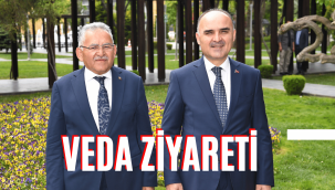 Merkeze atanan Vali Şehmus Günaydın'dan Başkan Büyükkılıç'a veda ziyareti