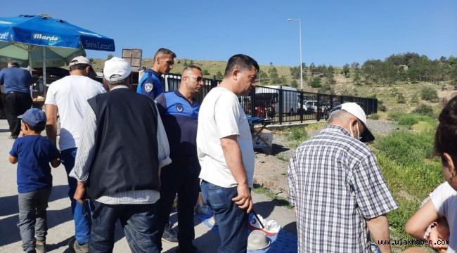 Kayseri Bit Pazarı'nda polis ve zabıta denetimi 