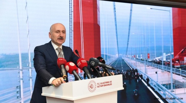 Bakan Karaismailoğlu: Osmangazi Köprüsü'nden 55,5 milyon araç geçti