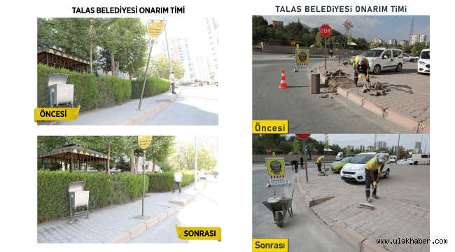 Talas Belediyesi'nden yerinde tespit anında çözüm