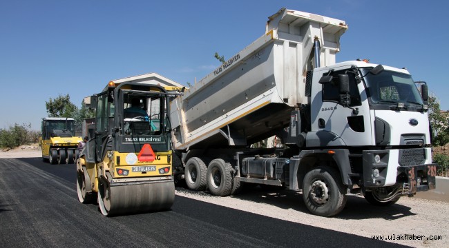 Talas'ta asfalt çalışmaları hız kesmiyor