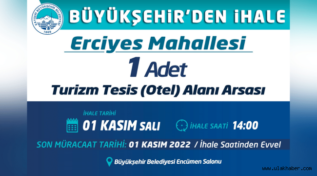 Kayseri Büyükşehir Belediyesi'nden ihale