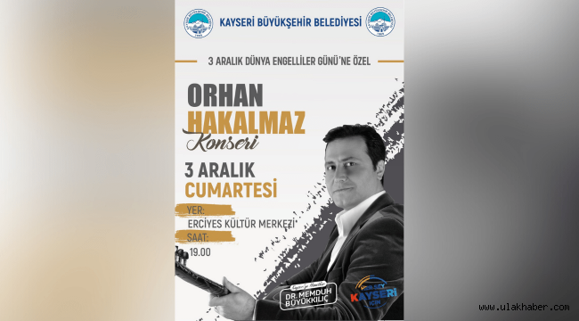 Büyükşehir'den 3 Aralık Dünya Engelliler Günü'ne özel konser