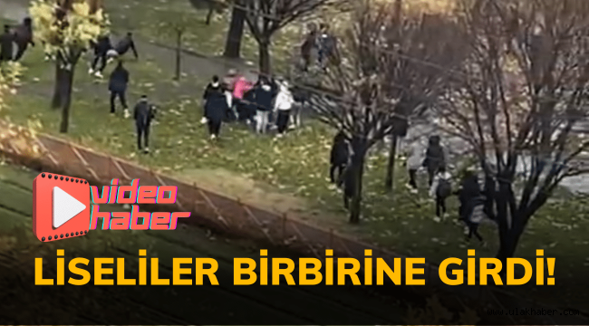 Kayseri'de liseli öğrencilerin kavgası kameraya yansıdı!