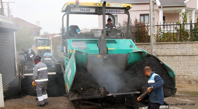 Talas'ta asfalt sezonu bitmez