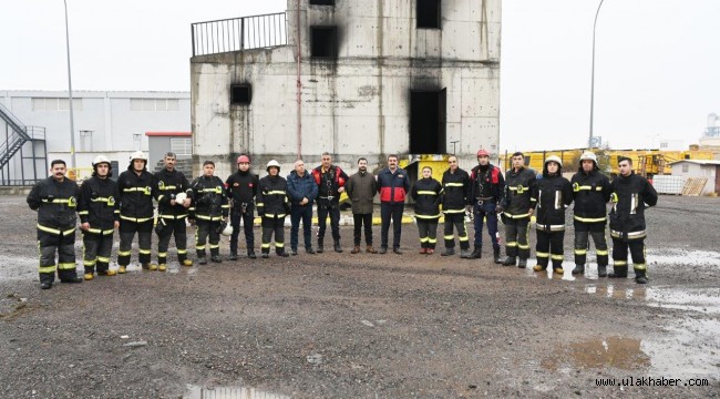 Kayseri OSB İtfaiyesi ve Gaziantep OSB İtfaiyesi ortak tatbikat yaptı