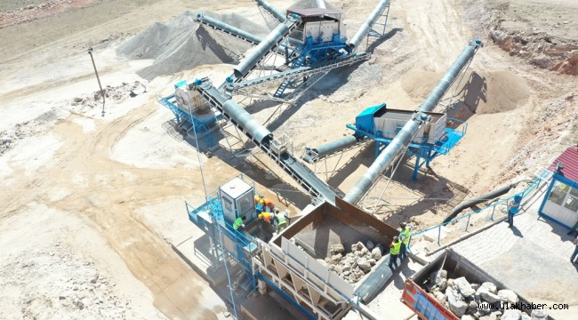 Kocasinan'ın taş ocağı, 470 bin ton mıcır üretimiyle 16 milyon 315 bin TL tasarruf sağladı