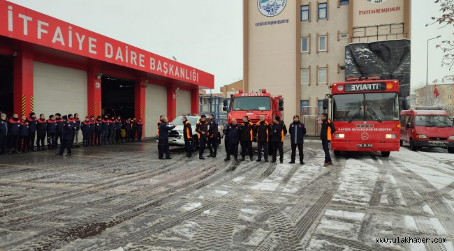 Başkan Büyükkılıç: 25 araç ve 34 personel, deprem bölgesine yola çıktı